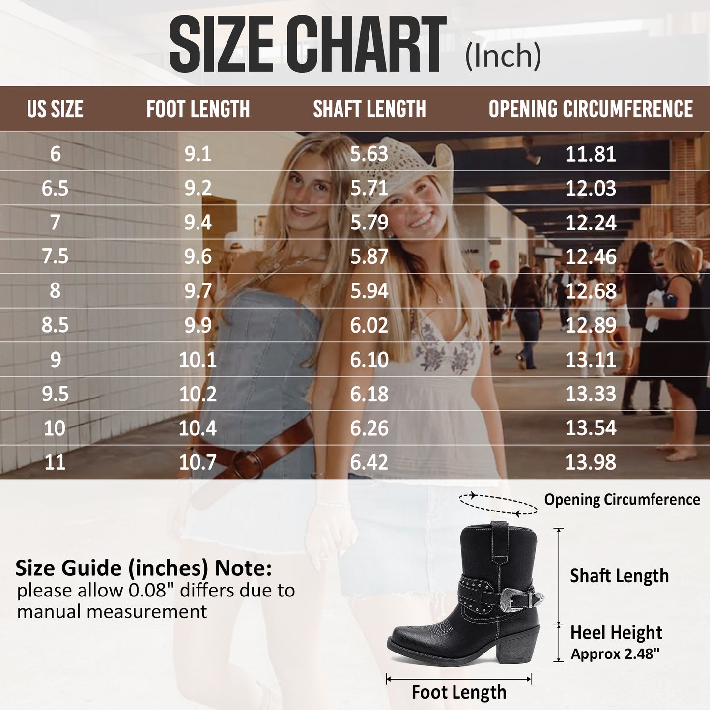 Jeossy Women's 9200 Western Ankle Boots