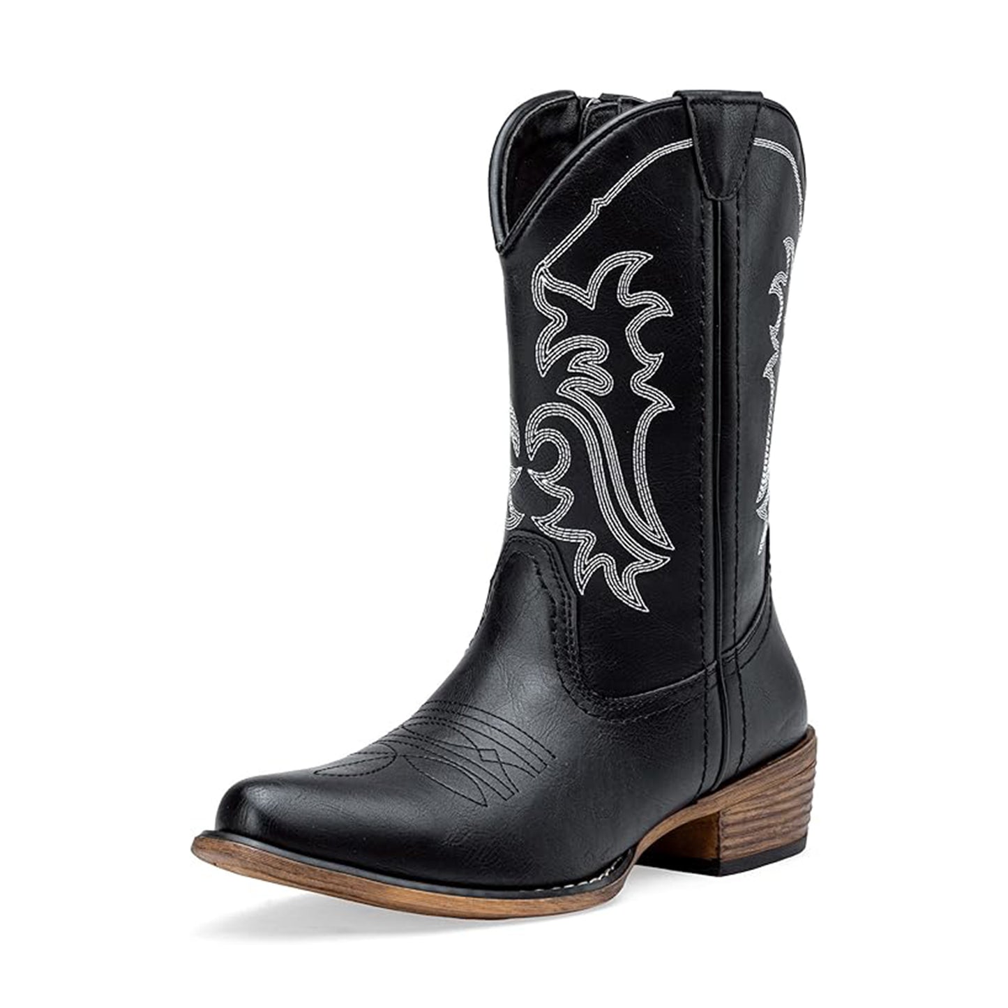 JEOSSY Women's 9806 Cowboy Boots, Western Cowgirl Mid Calf Embroidered Fashion Boots with Inside Zipper