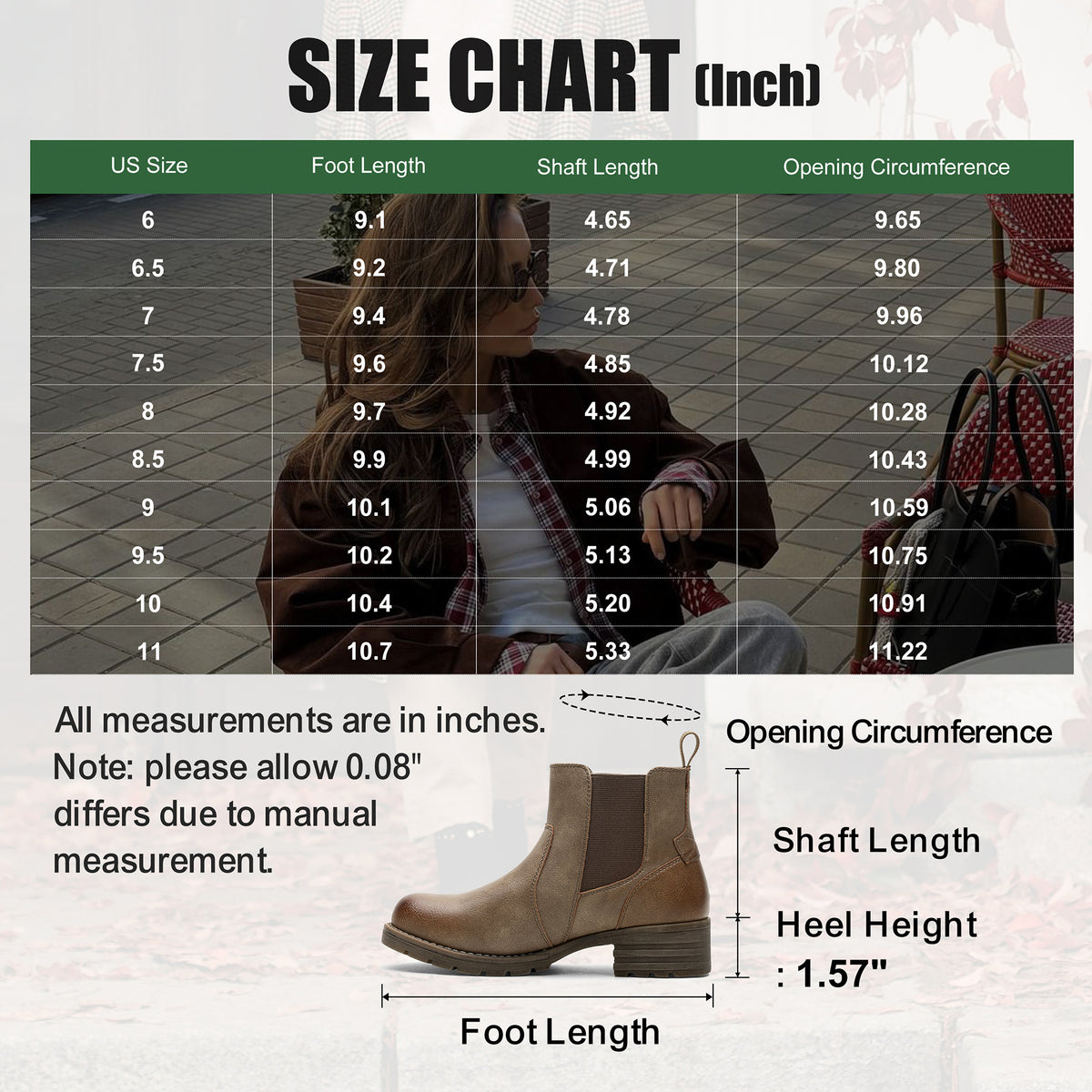 Jeossy 9506 Women's Chelsea Low Heel Ankle Boots