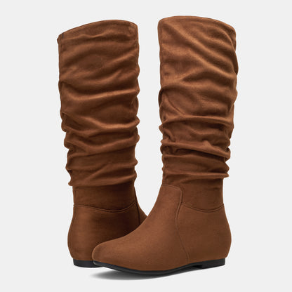 Jeossy Women's 941 Knee High Boots, Falt Slouch Boots, Tall Fall Boots Pull on