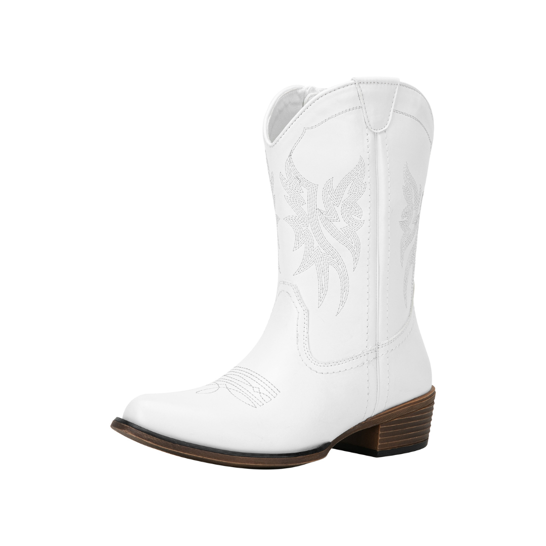 JEOSSY Women's 9806 Cowboy Boots, Western Cowgirl Mid Calf Embroidered Fashion Boots with Inside Zipper