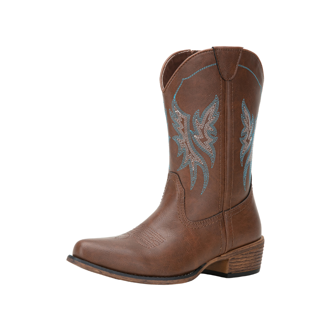 JEOSSY Women's 9806 Cowboy Boots, Western Cowgirl Mid Calf Embroidered Fashion Boots with Inside Zipper