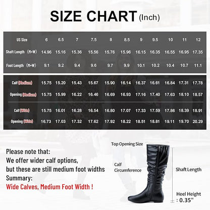 Jeossy Women's 941 Knee High Boots, Falt Slouch Boots, Tall Fall Boots Pull on