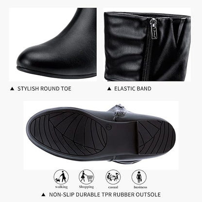 Jeossy Women's 941 Knee High Boots, Falt Slouch Boots, Tall Fall Boots Pull on