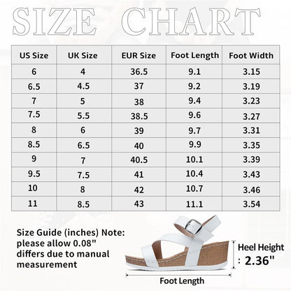 Jeossy Womens Wedge Platform Sandals 835+36 Open Toe Buckle Ankle Strap Summer Walking Wedges Sandal