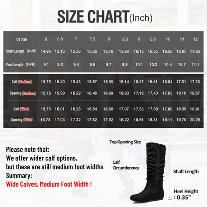 Jeossy Women's 941 Knee High Boots, Falt Slouch Boots, Tall Fall Boots Pull on
