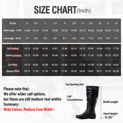 Jeossy Women's 941 Knee High Boots, Falt Slouch Boots, Tall Fall Boots Pull on