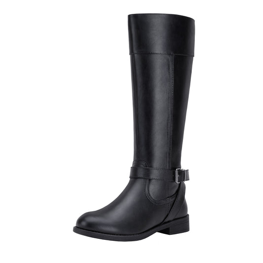 Women's 951+951W Knee High Riding Boots Metal Buckle Calf Boot