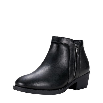 Jeossy Women's 9618 Classic Ankle Boots Slip on Chunky Heel Boots for Women