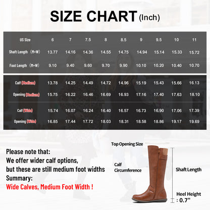 Jeossy Women's 9656 Knee-High Boots Fashion Riding Boots with Buckle