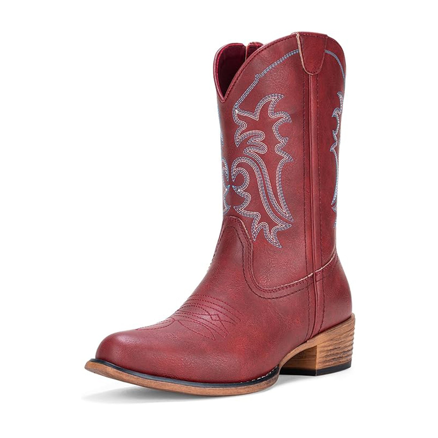 JEOSSY Women's 9806 Cowboy Boots, Western Cowgirl Mid Calf Embroidered Fashion Boots with Inside Zipper