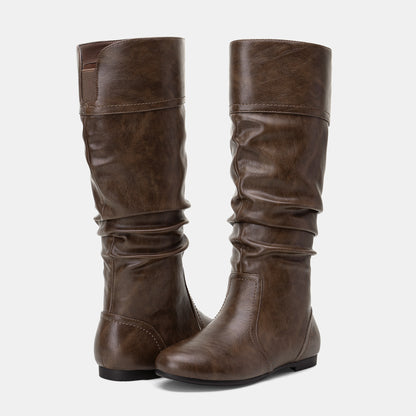 Jeossy Women's 9601+9601W Knee High Boots Tall Slouch Boots with Inside Zipper