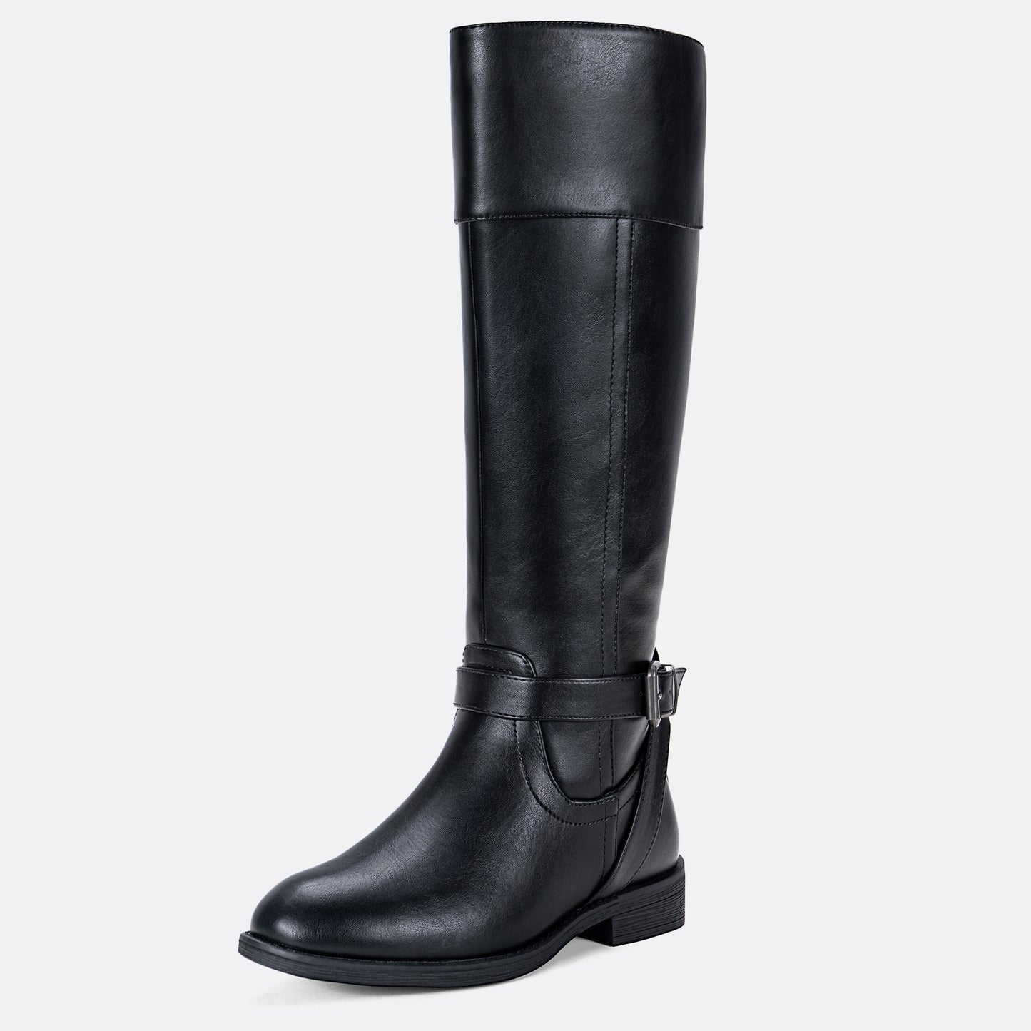 Women's 951+951W Knee High Riding Boots Metal Buckle Calf Boot