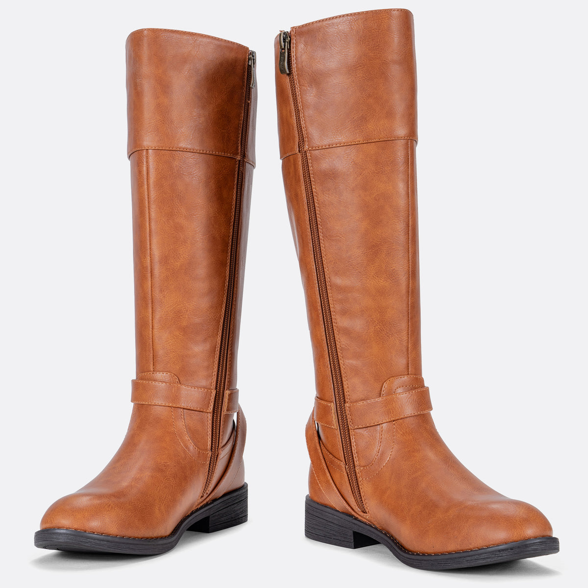Women's 951+951W Knee High Riding Boots Metal Buckle Calf Boot