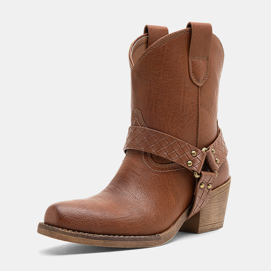 Jeossy 9201 Women's Square Toe Western Ankle Boots