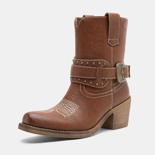 Jeossy Women's 9200 Western Ankle Boots