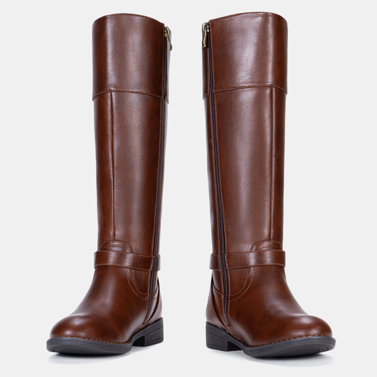 Women's 951+951W Knee High Riding Boots Metal Buckle Calf Boot