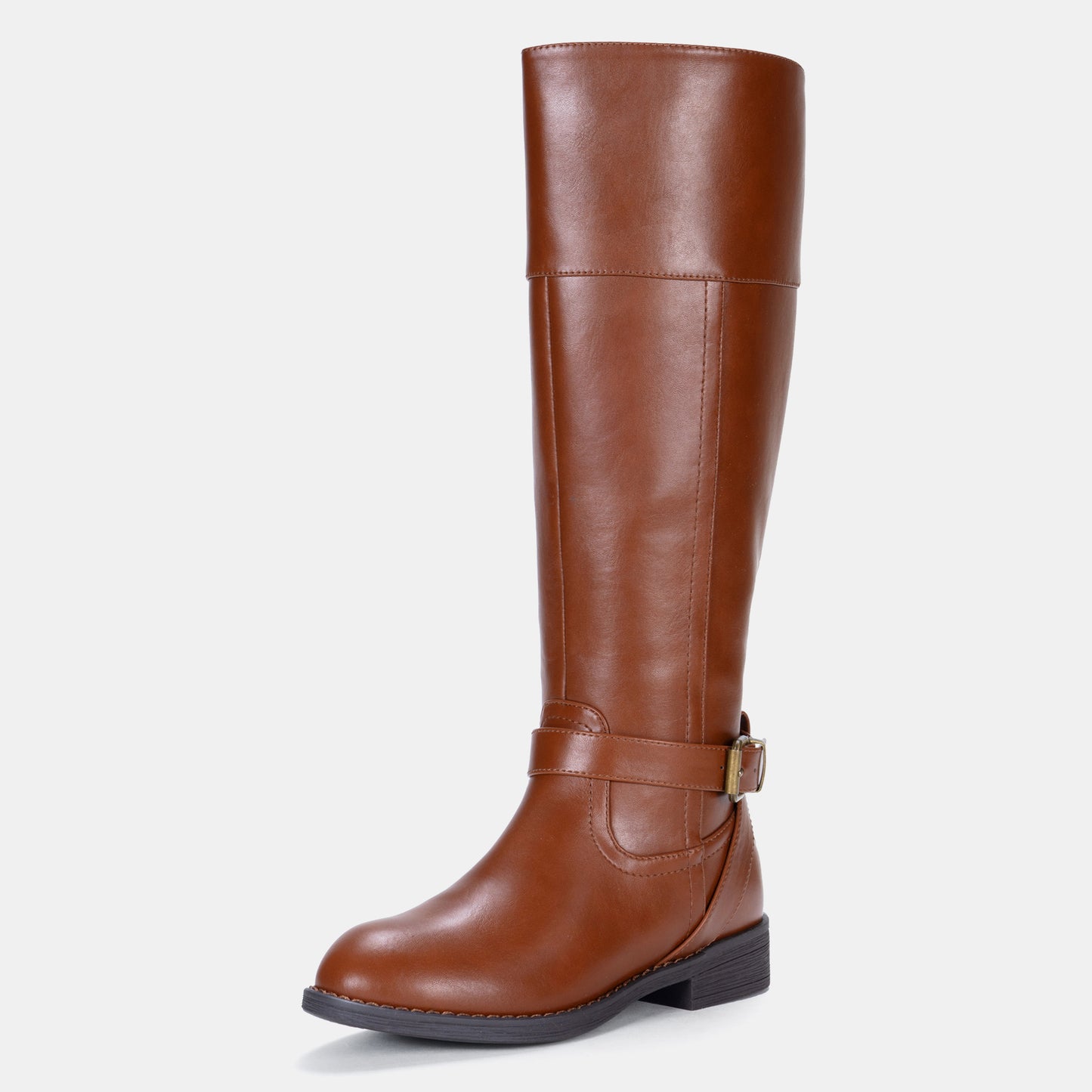 Women's 951+951W Knee High Riding Boots Metal Buckle Calf Boot