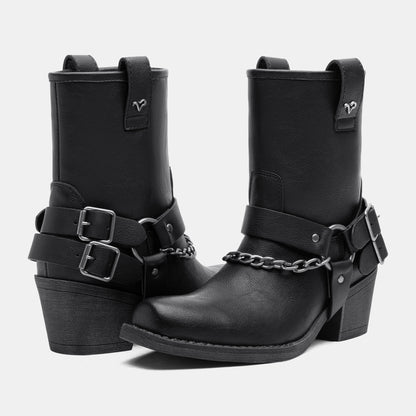 Jeossy 9205 Women's Western Ankle Booties with Studded Strap