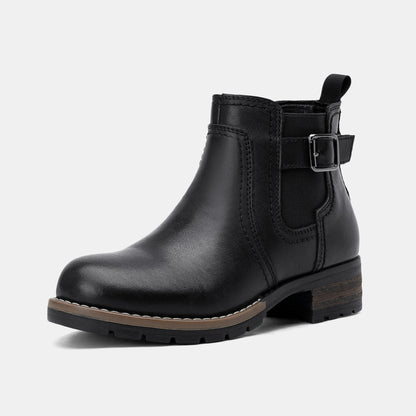 Jeossy Women's 9006 Ankle Boots Short Chelsea Booties for Women Low Heel with Zip