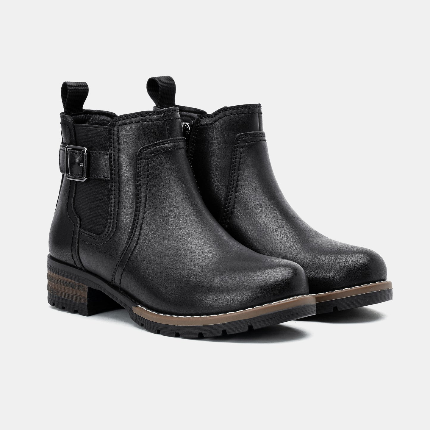 Jeossy Women's 9006 Ankle Boots Short Chelsea Booties for Women Low Heel with Zip