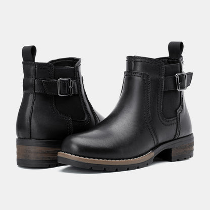 Jeossy Women's 9006 Ankle Boots Short Chelsea Booties for Women Low Heel with Zip