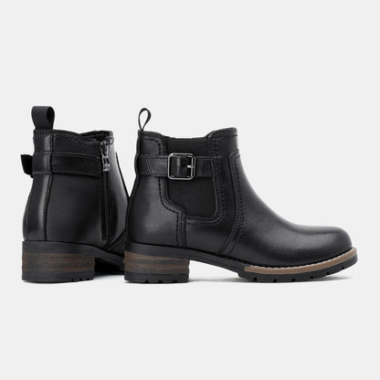Jeossy Women's 9006 Ankle Boots Short Chelsea Booties for Women Low Heel with Zip