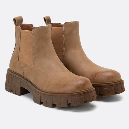JEOSSY Women's 9620+9620L+9621 Chelsea Ankle Boots Fashion Lug Sole Platform Elastic Slip-on Booties