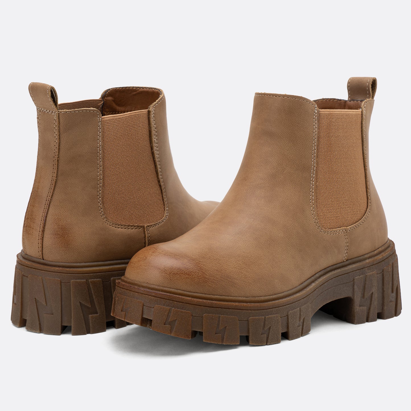 JEOSSY Women's 9620+9620L+9621 Chelsea Ankle Boots Fashion Lug Sole Platform Elastic Slip-on Booties