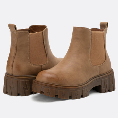 JEOSSY Women's 9620+9620L+9621 Chelsea Ankle Boots Fashion Lug Sole Platform Elastic Slip-on Booties