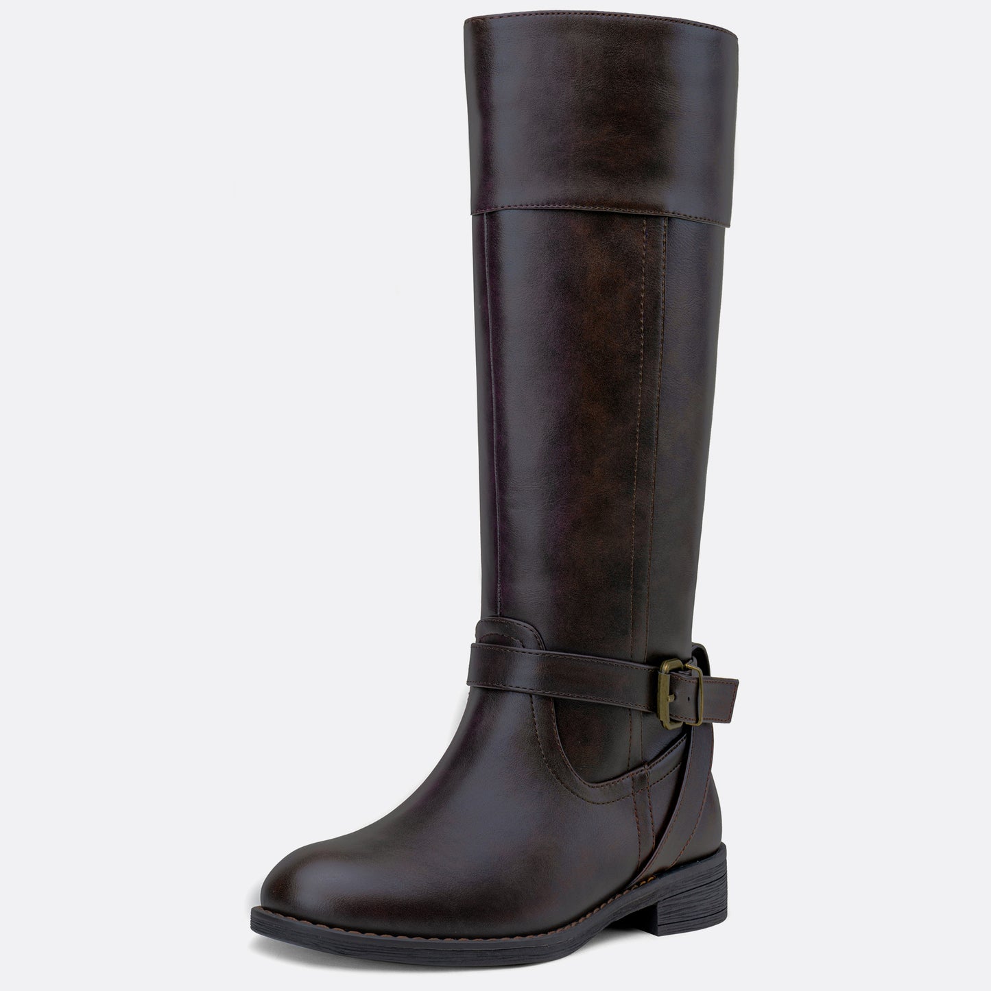 Women's 951+951W Knee High Riding Boots Metal Buckle Calf Boot