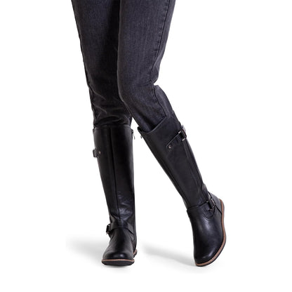 Jeossy Women's 9656 Knee-High Boots Fashion Riding Boots with Buckle