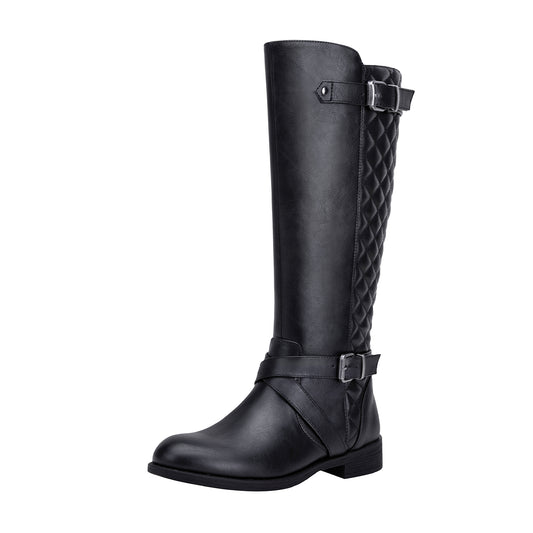 Women's 950+951  Knee High Riding Boots Metal Buckle Calf Boot