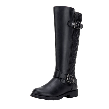 Women's 945 Knee High Riding Boots Metal Buckle Calf Boot