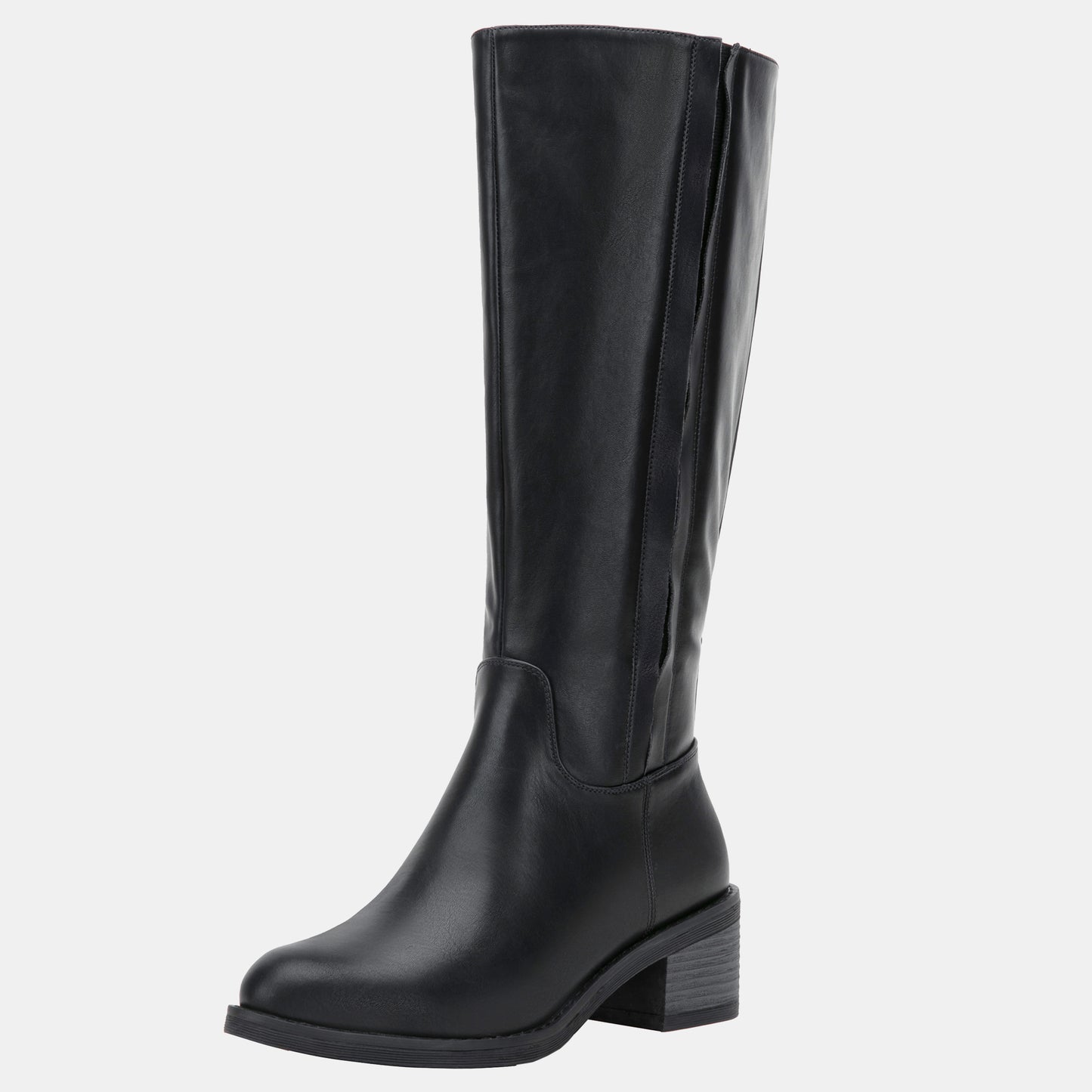 Jeossy 9661A Women's Low Block Heel Knee High Riding Boots