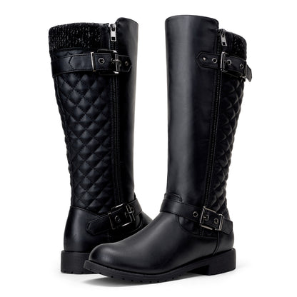 Women's 945 Knee High Riding Boots Metal Buckle Calf Boot