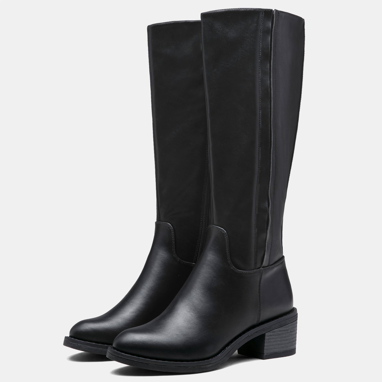 Jeossy 9661A Women's Low Block Heel Knee High Riding Boots
