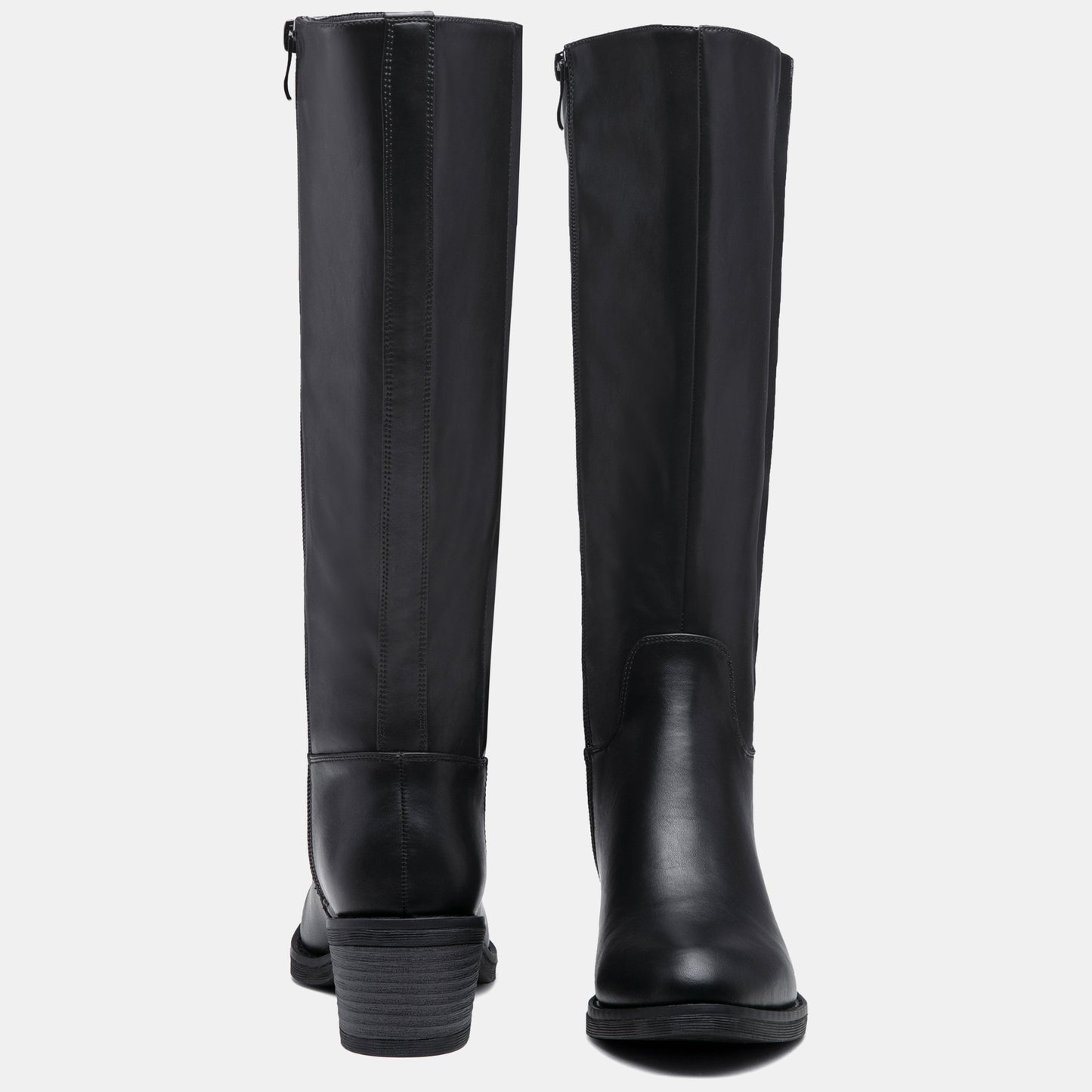 Jeossy 9661A Women's Low Block Heel Knee High Riding Boots