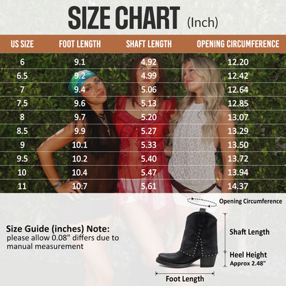 Jeossy 9202 Women's Western Studded Ankle Boots