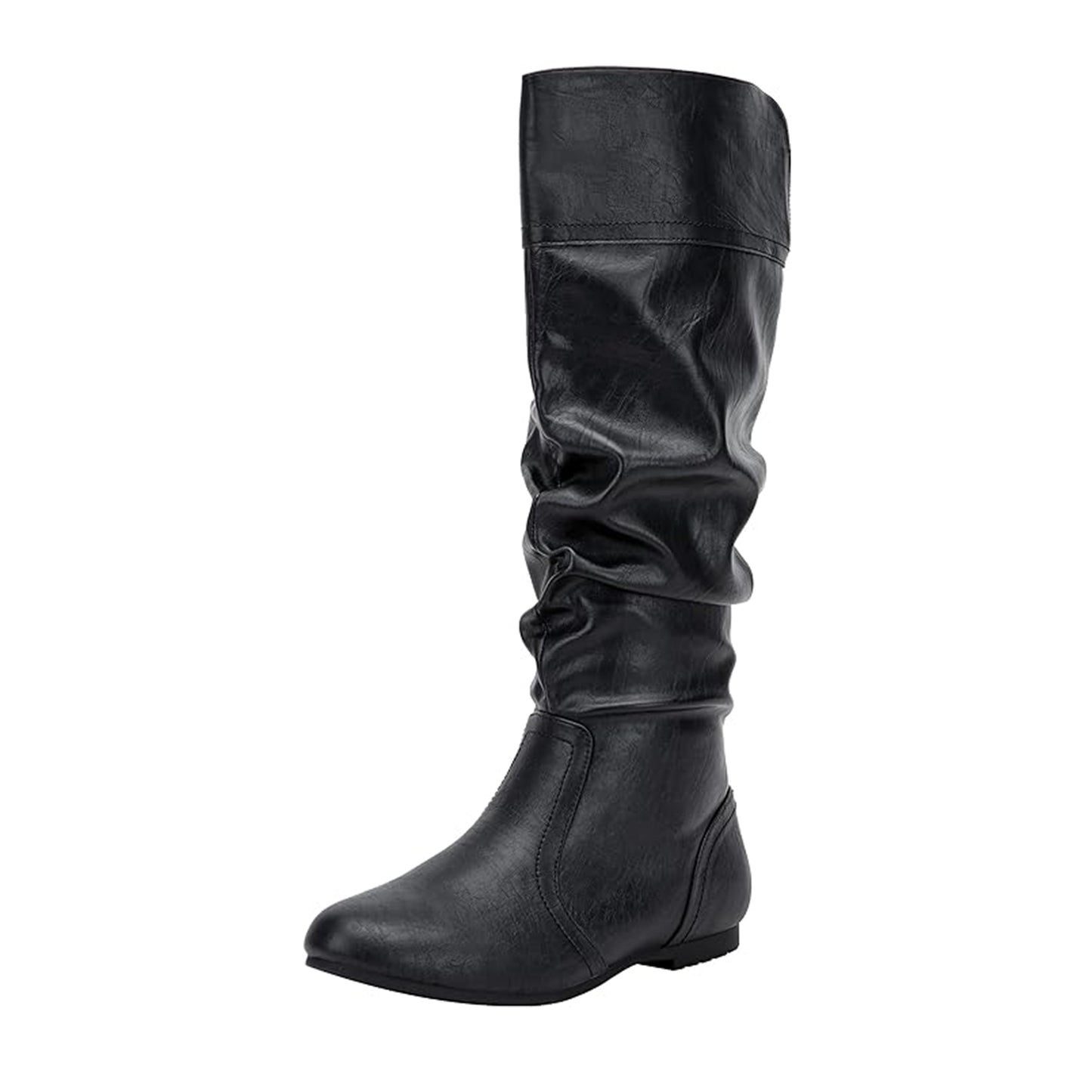 Jeossy Women's 9601 Knee High Boots Tall Slouch Boots with Inside Zipper