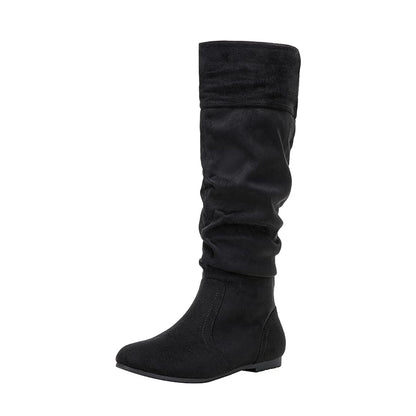 Jeossy Women's 9601 Knee High Boots Tall Slouch Boots with Inside Zipper