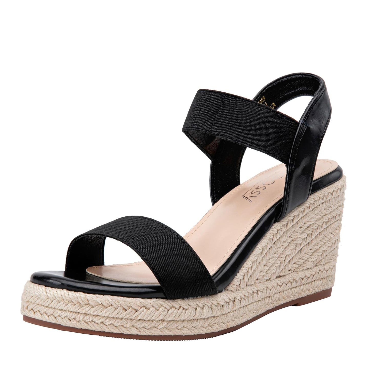 Jeossy Women's 8801 Wedge Sandals for women, 3.5 Inch Ankle Strap Espadrille Sandals for Women Dressy Summer