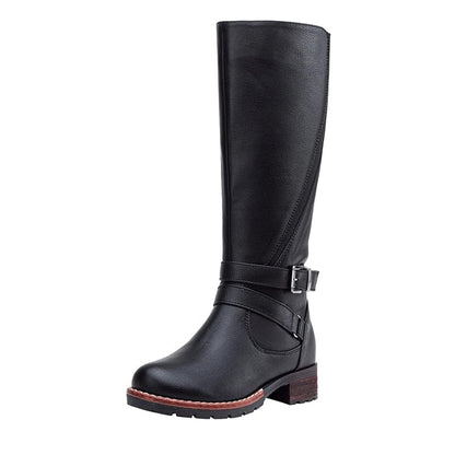 Jeossy Women's 9659 Knee High Boots, Riding Horse Tall Boots with Elastic Band and Side Zipper