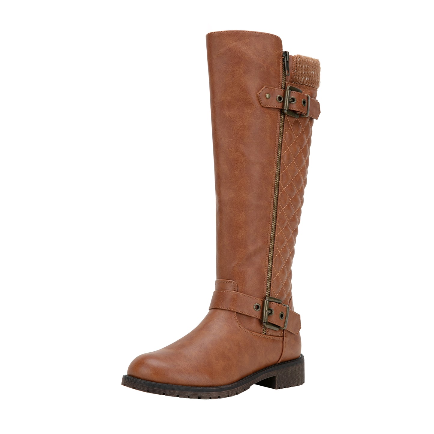 Women's 945 Knee High Riding Boots Metal Buckle Calf Boot