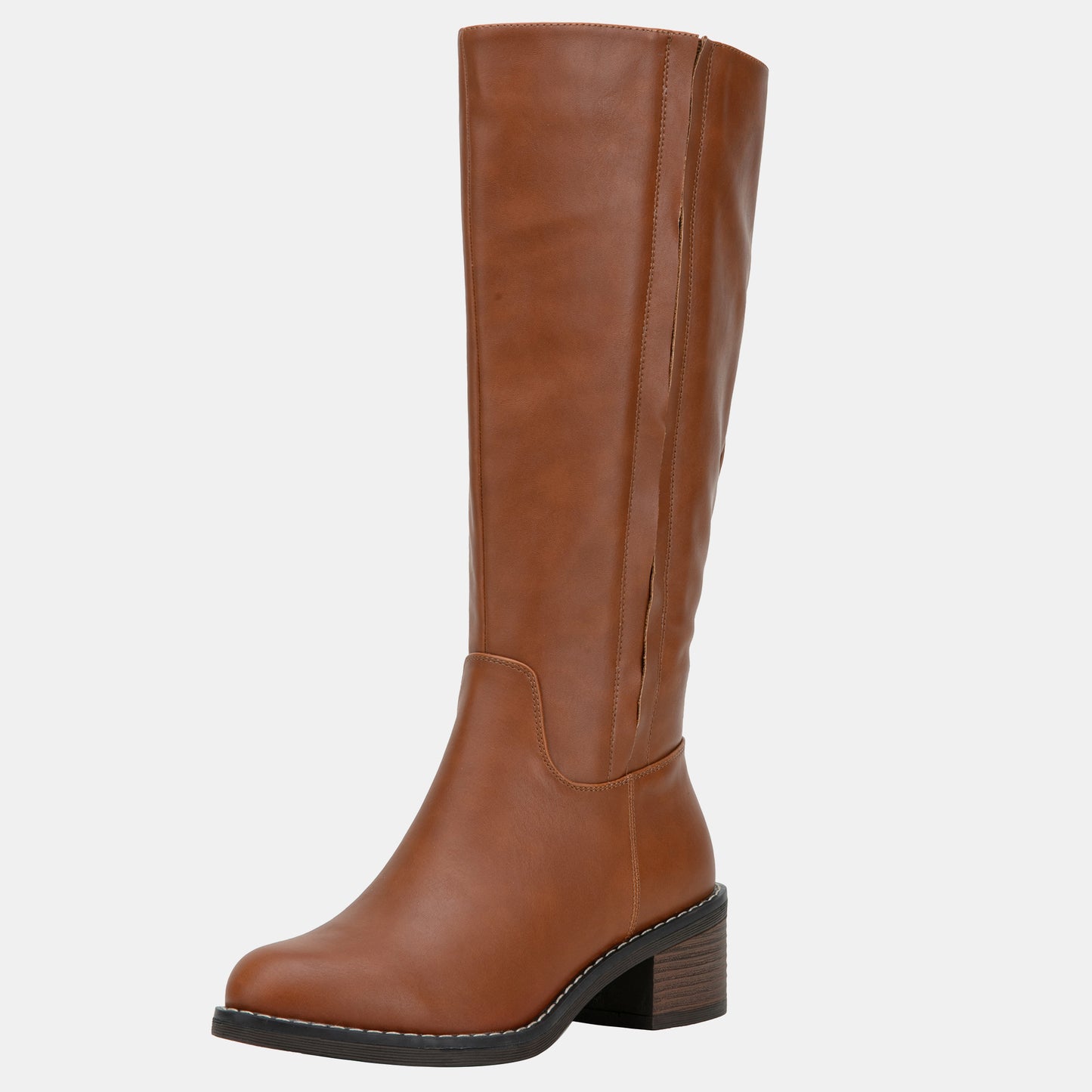 Jeossy 9661A Women's Low Block Heel Knee High Riding Boots