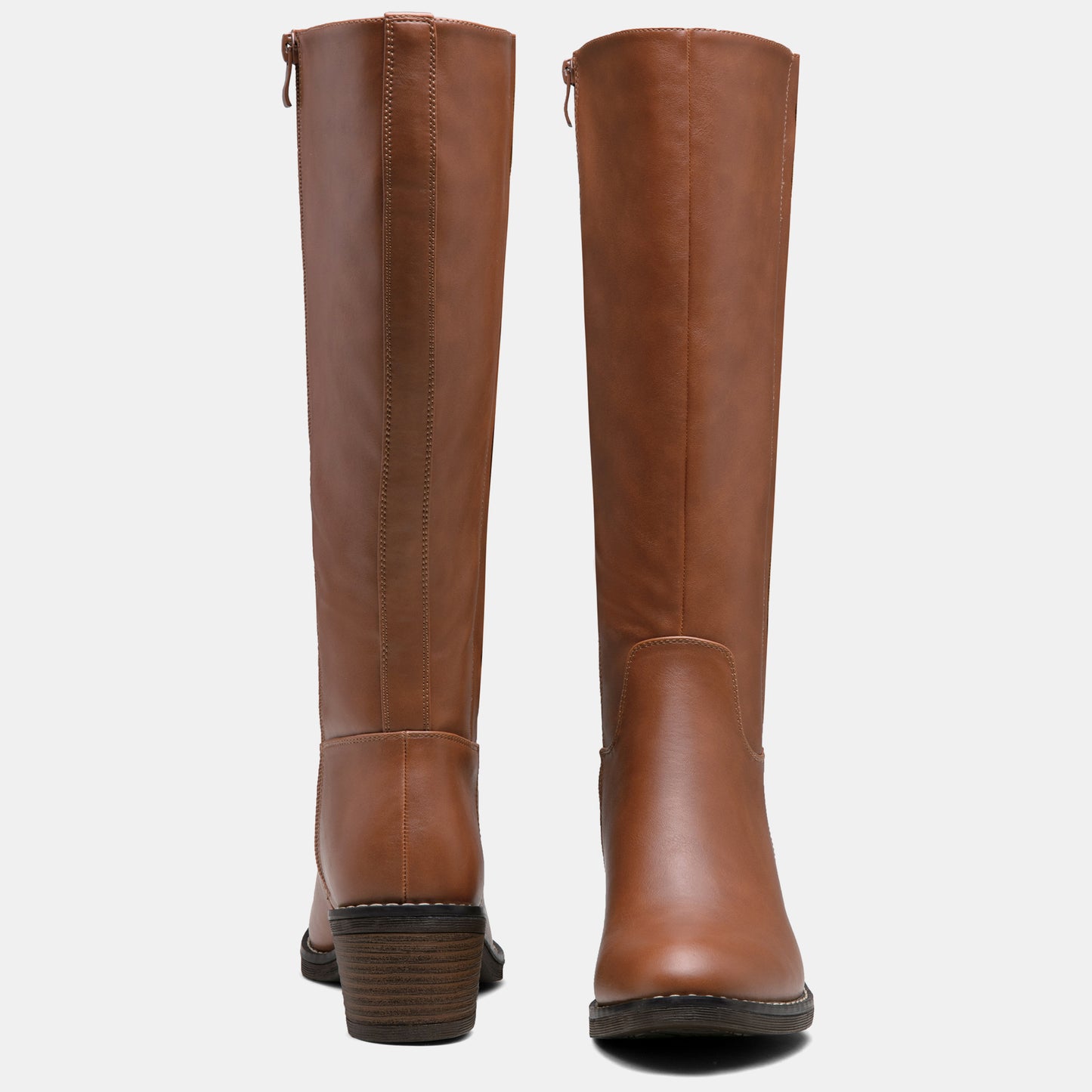 Jeossy 9661A Women's Low Block Heel Knee High Riding Boots