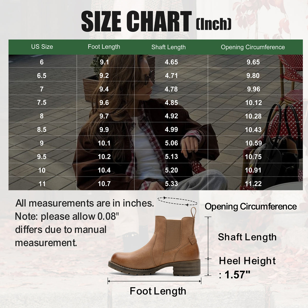 Jeossy 9506 Women's Chelsea Low Heel Ankle Boots