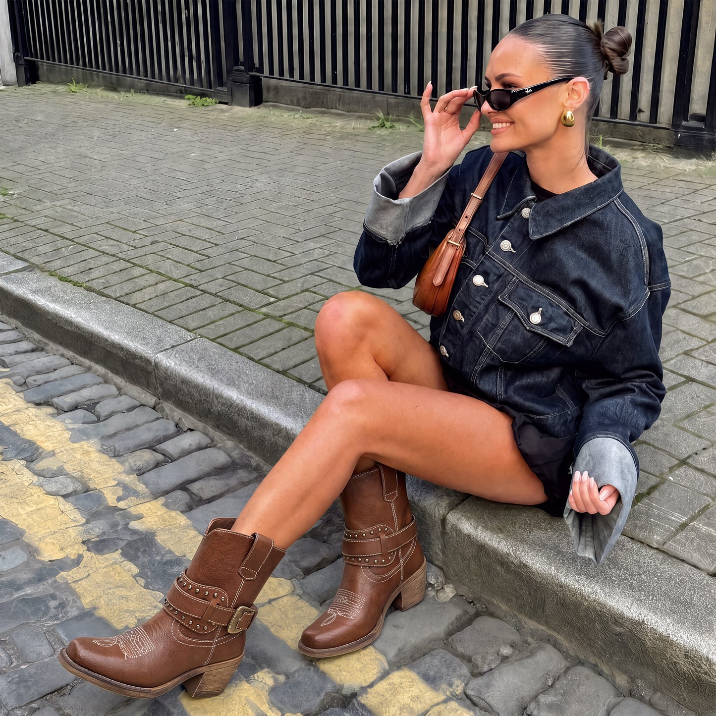Jeossy Women's 9200 Western Ankle Boots