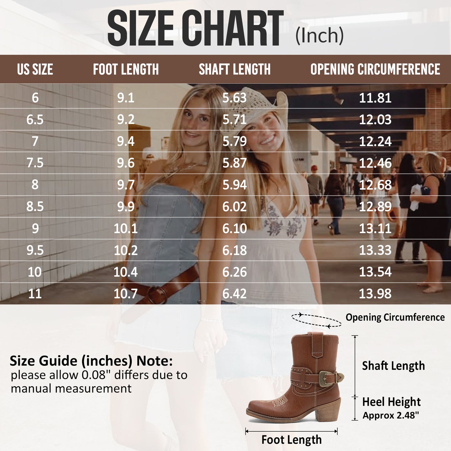 Jeossy Women's 9200 Western Ankle Boots