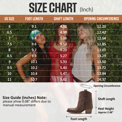 Jeossy 9202 Women's Western Studded Ankle Boots